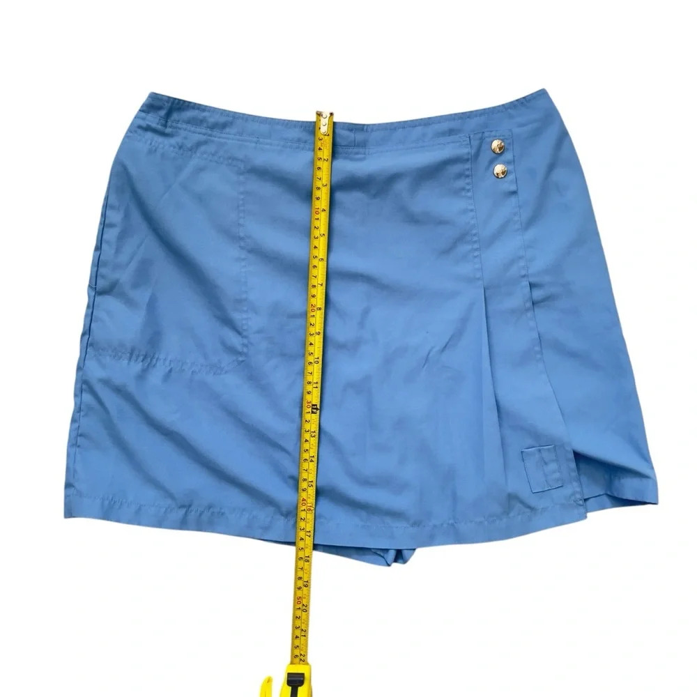 Izod Xtra Dry Blue Sports Skort w Side Zipper and Pocket - Picture 7 of 9